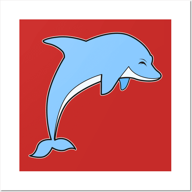 Baby Cute Dolphin Wall Art by Imutobi